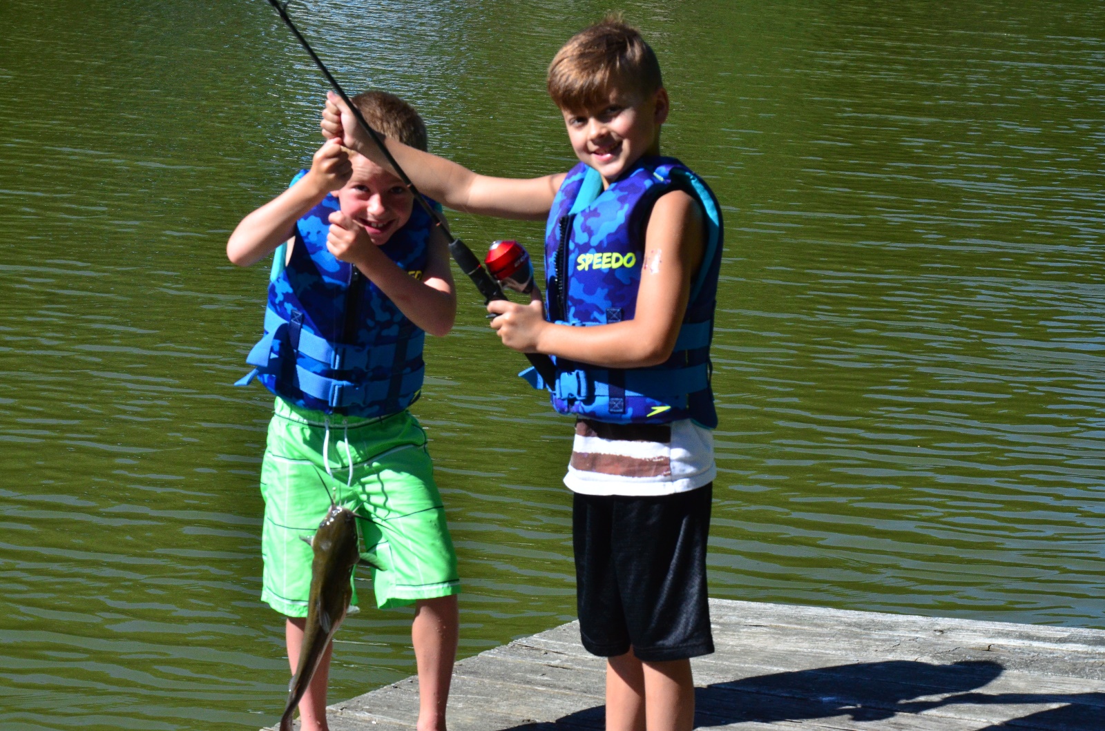 Tyler & Jerry caught a catfish