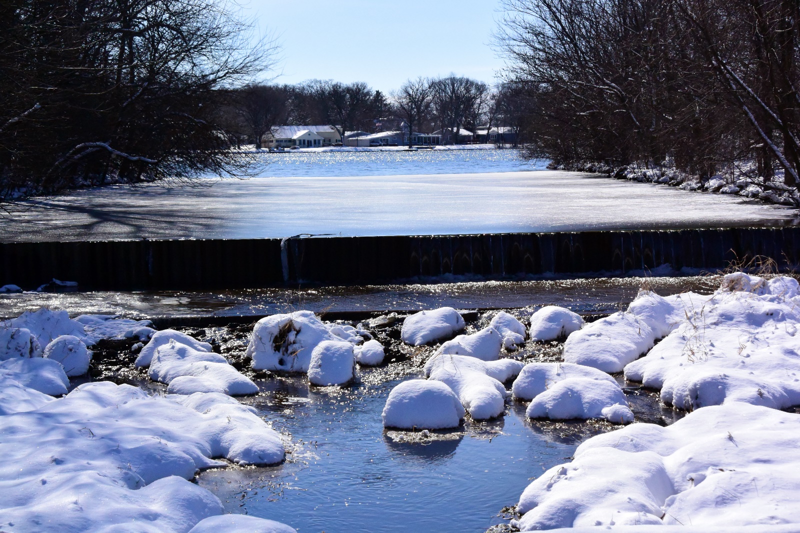 Spillway at winter