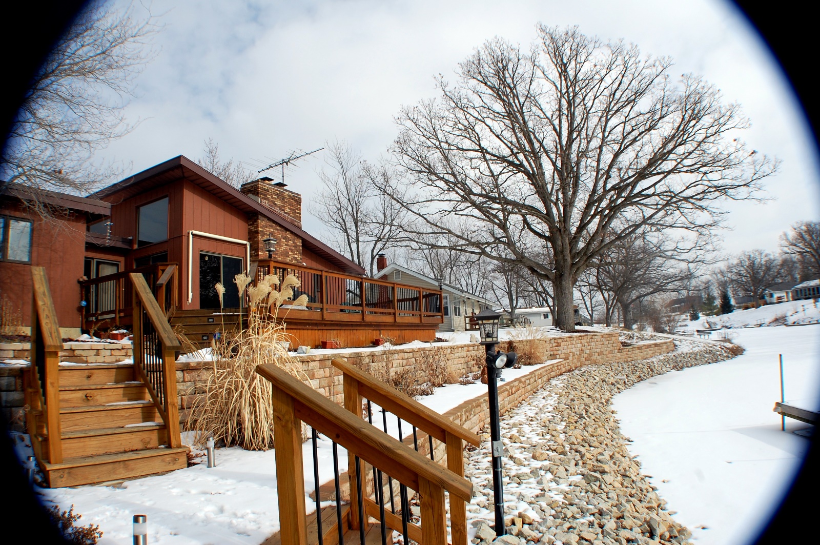 New wall in the winter