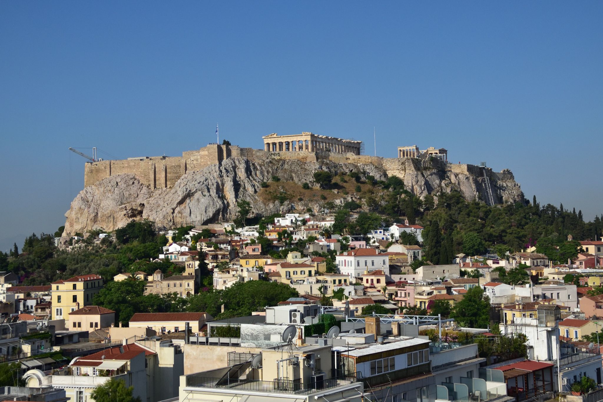 View of the Acropolis from our morning breakfast